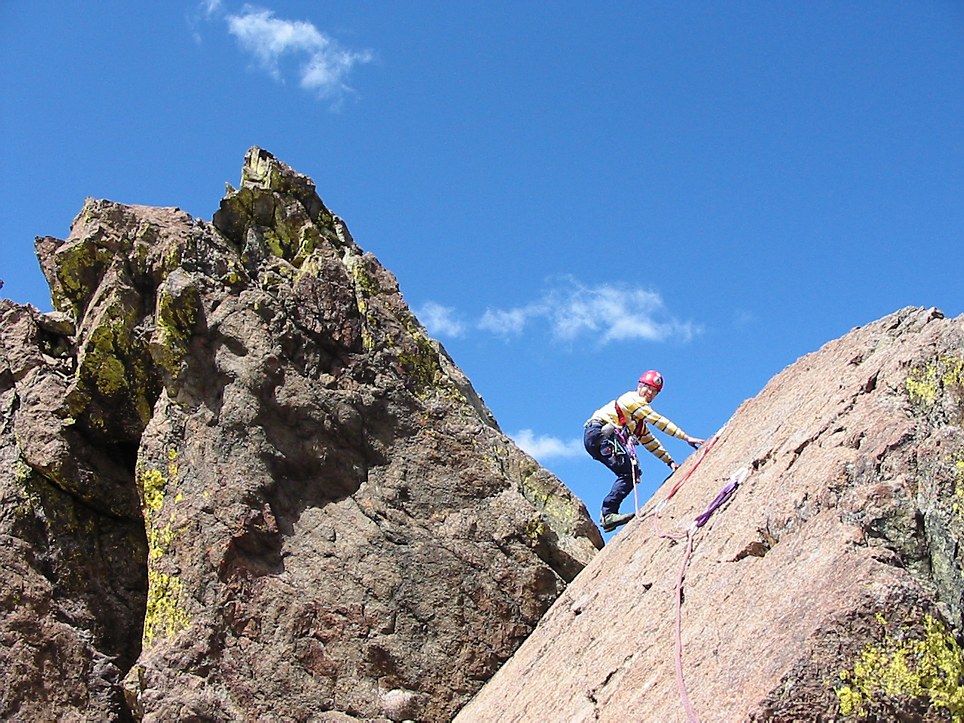 Ingalls climb: Peter leading out Ingalls climb: Peter leading out