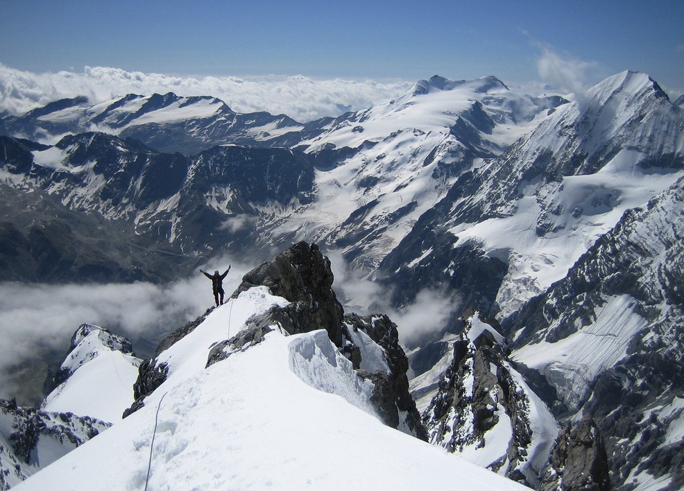 Ortler via Hintergrat: Claus-Dieter on the Hintergrat Ortler via Hintergrat: Claus-Dieter on the Hintergrat