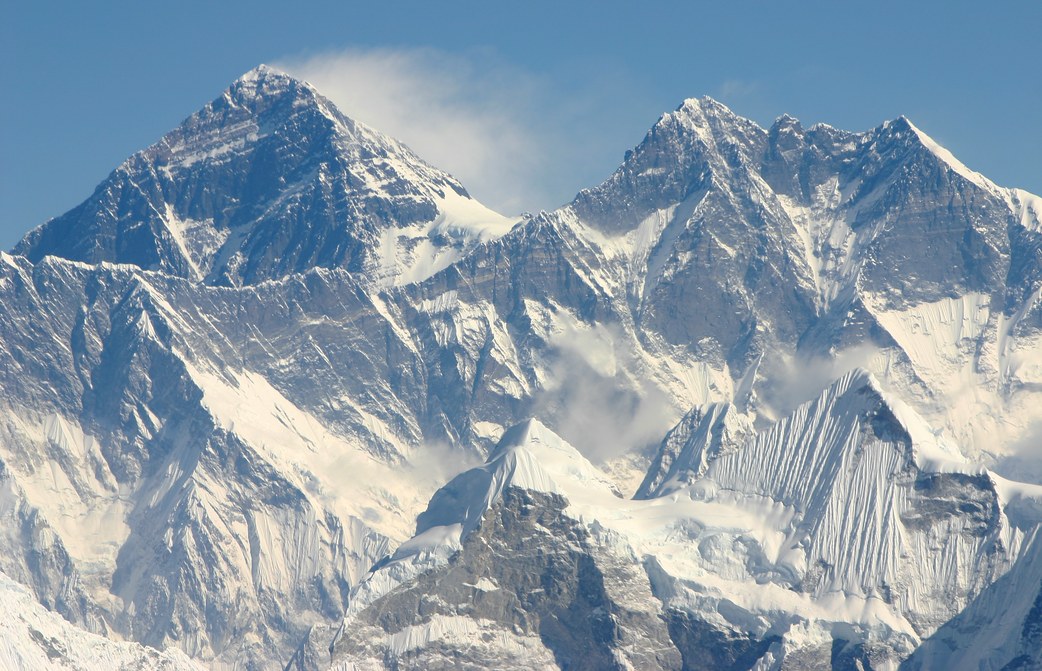 Mountain Flight to Everest Massif: Mount Everest (8848 m) and Lhotse (8516 m)